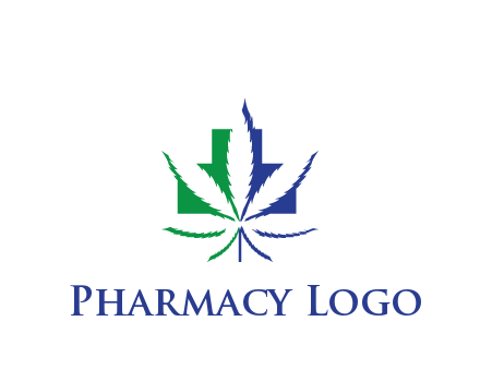 negative spacing of CBD leaf in aid medical logo