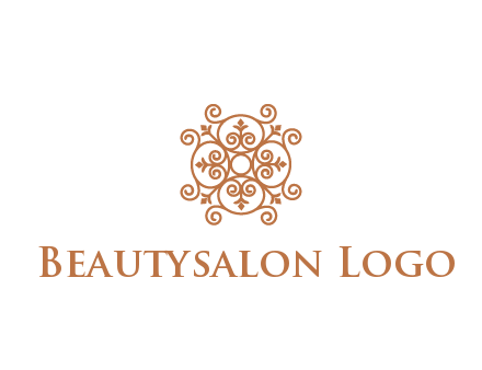 line art ornamental beauty logo