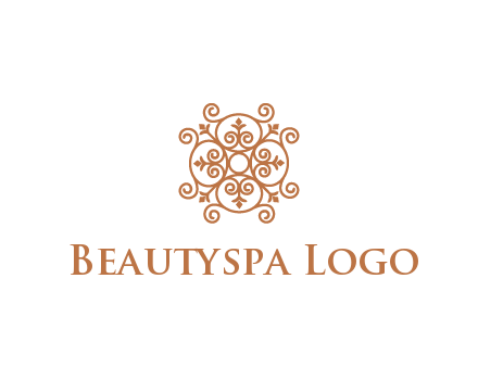 line art ornamental beauty logo