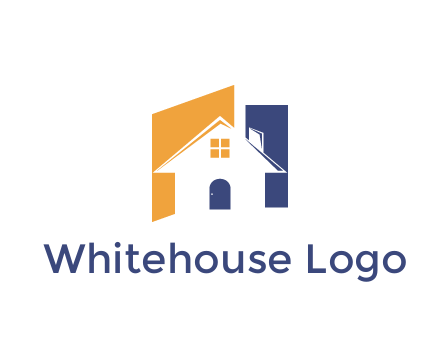 negative spacing of house construction logo