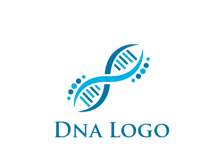 abstract DNA strand medical logo