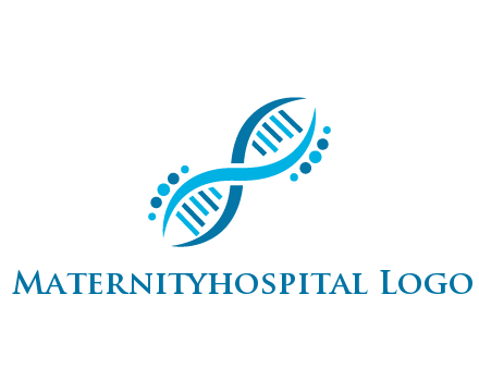 abstract DNA strand medical logo