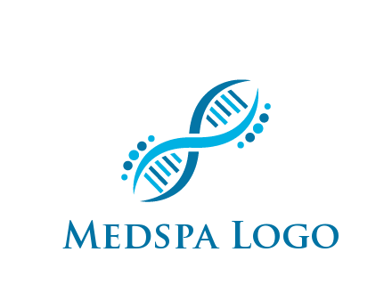 abstract DNA strand medical logo