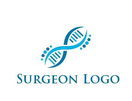 abstract DNA strand medical logo