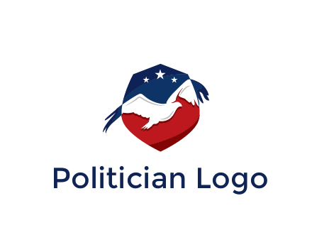 American flag badge with eagle legal logo