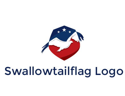 American flag badge with eagle legal logo