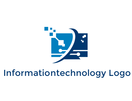 digital computer information technology logo