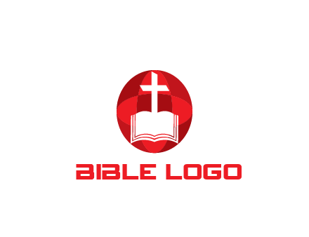 cross and book religious logo