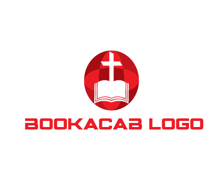 cross and book religious logo