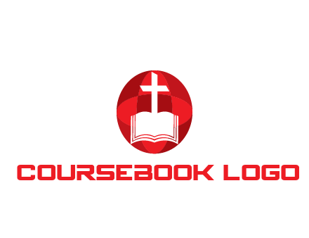 cross and book religious logo