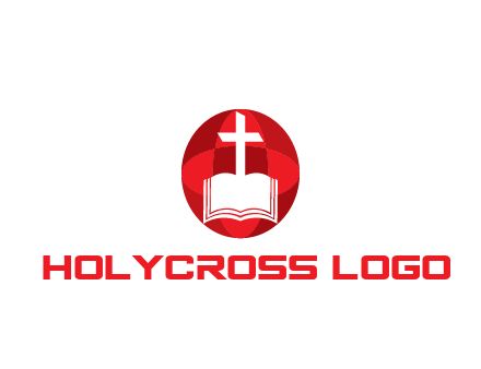 cross and book religious logo