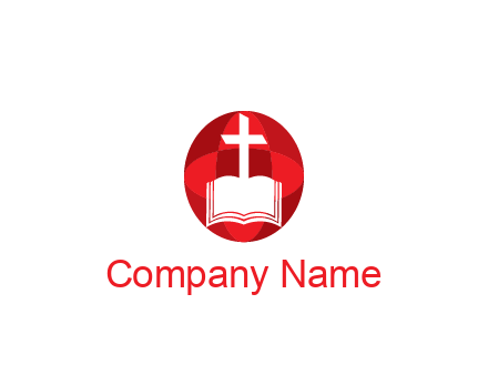 cross and book religious logo