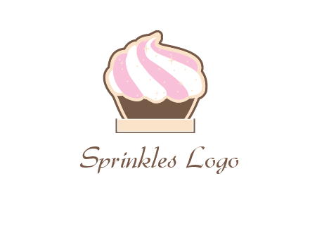 two color cream top cupcake logo