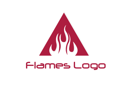 fire inside letter a logo