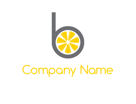 lemon inside letter b logo