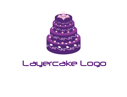 tiered layer wedding cake logo