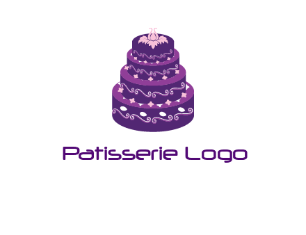 tiered layer wedding cake logo