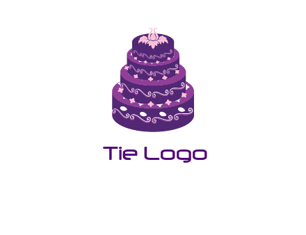 tiered layer wedding cake logo