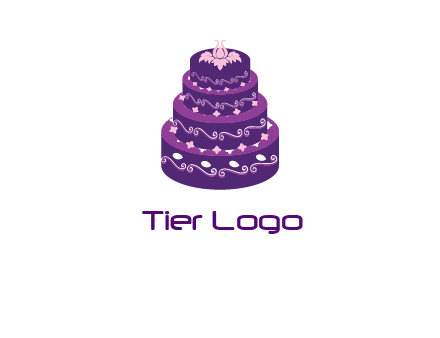 tiered layer wedding cake logo