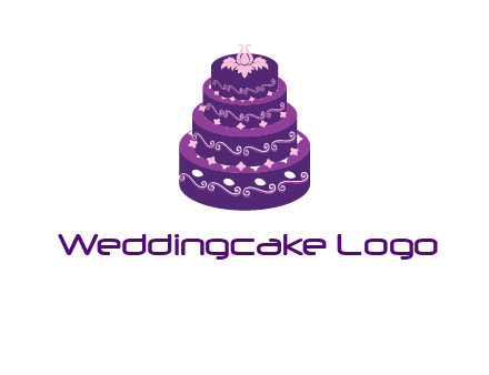 tiered layer wedding cake logo