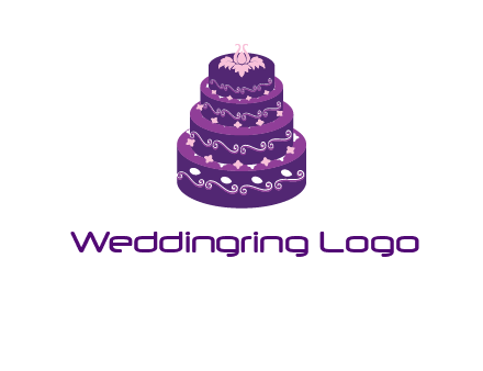 tiered layer wedding cake logo