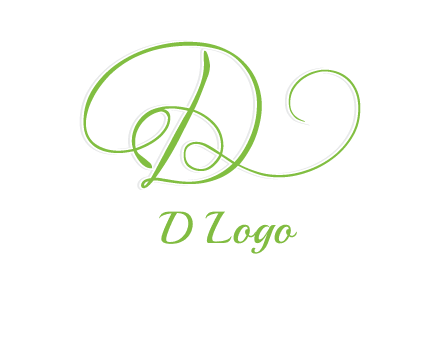 calligraphic letter d logo