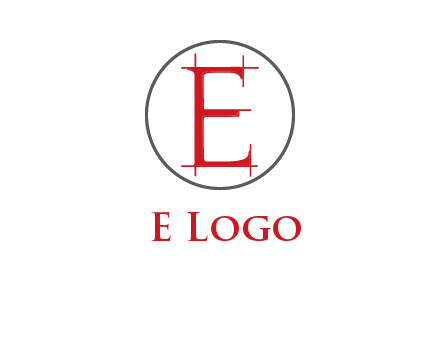 letter e inside the circle logo