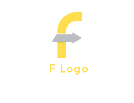 letter f incorporated with arrow logo