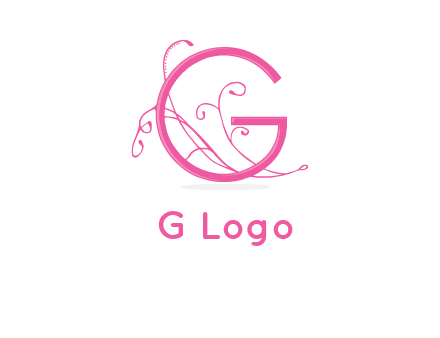 ornaments in letter g logo