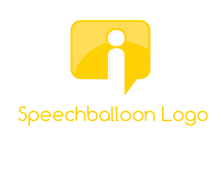 letter i inside the speech bubble logo