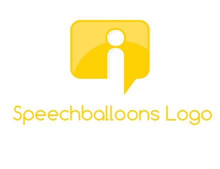 letter i inside the speech bubble logo