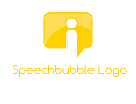 letter i inside the speech bubble logo