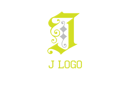 ornamental letter j logo