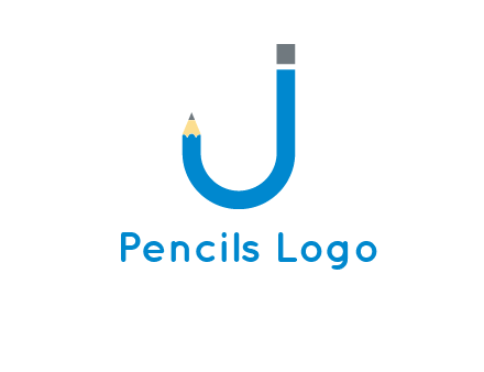 pencil forming letter j graphic