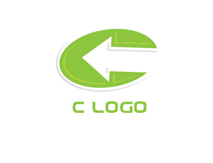 arrow moving inside letter c logo