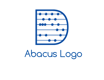 abacus inside letter d logo