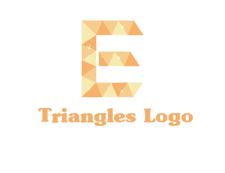 triangles forming letter e with stars logo