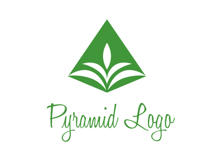 abstract plant in rhombus agriculture logo