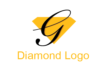 letter g in front of a diamond shape logo
