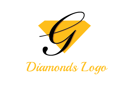 letter g in front of a diamond shape logo