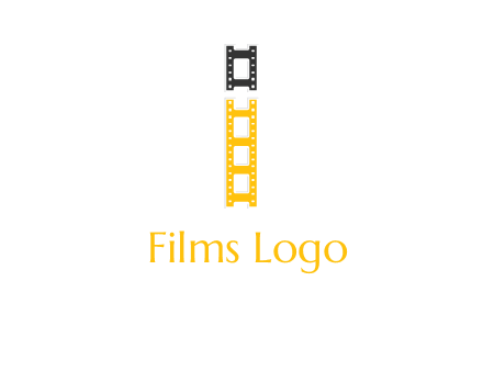 letter i forming film reel graphic