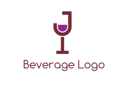 letter merged of a wine glass logo