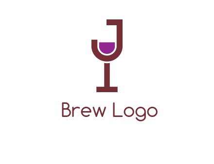 letter merged of a wine glass logo