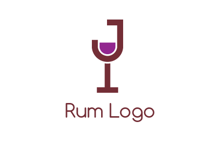 letter merged of a wine glass logo