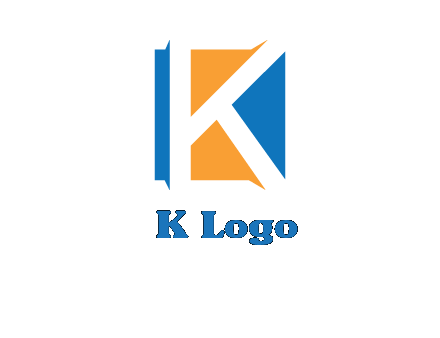 letter k inside square shape logo