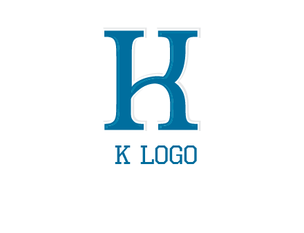 letter K also forming letter H