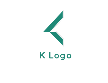 polygonal shapes forming abstract letter K