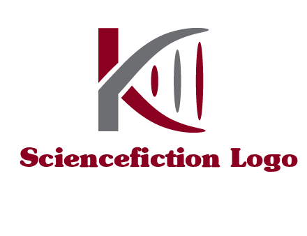 DNA incorporate with letter k logo