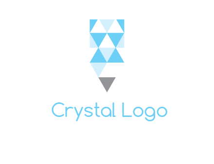 polygons pencil shape logo