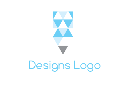 polygons pencil shape logo